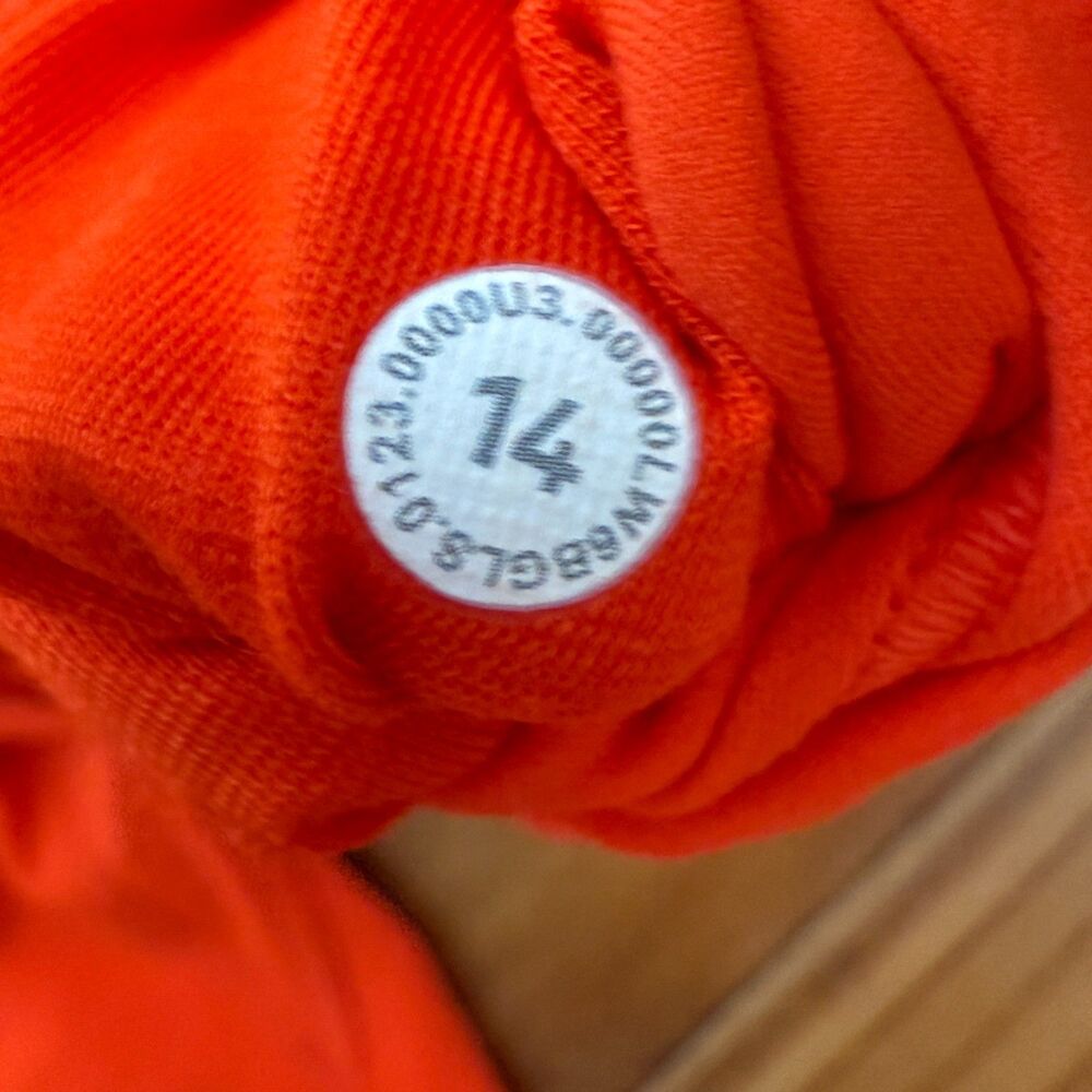 Lululemon Align High-Rise Lined Crop 23" Solar Orange Size 14 Activewear Yoga - Picture 4 of 6